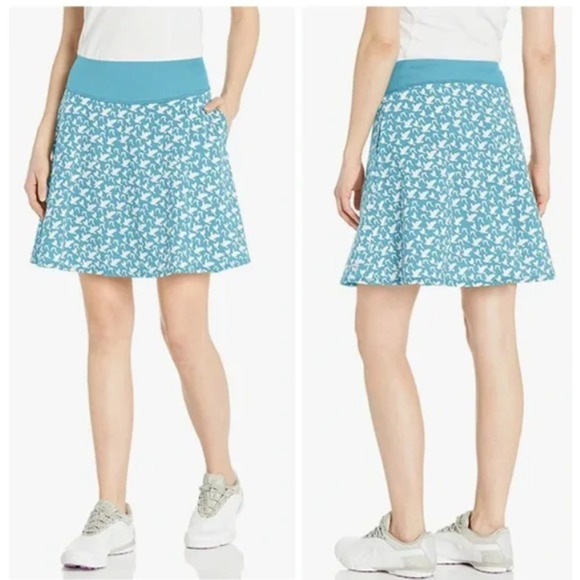 NWT Puma Ethereal Blue Powershape Flight‎ Drycell Skirt Blue White Birds Size L - Picture 1 of 7